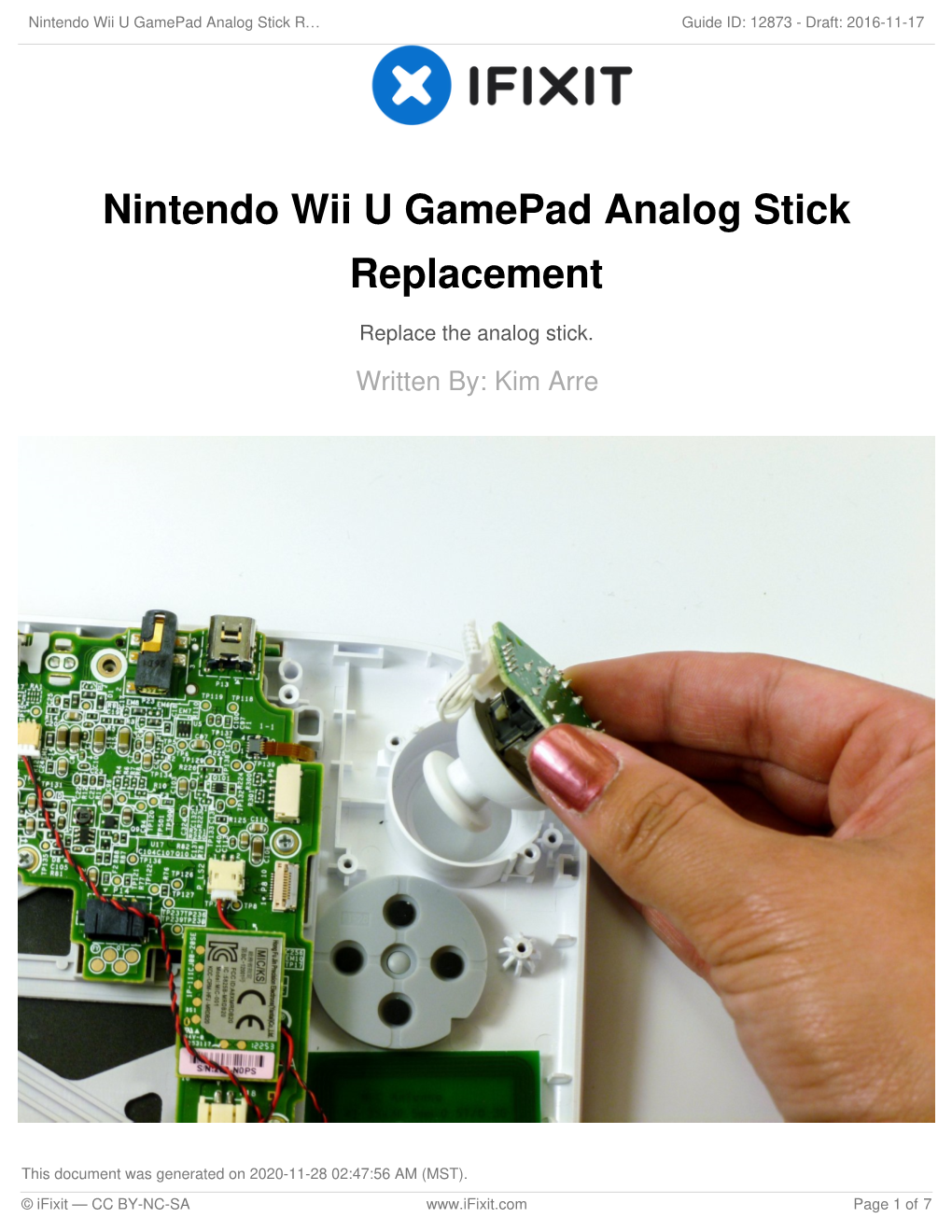 Nintendo Wii U Gamepad Analog Stick Replacement