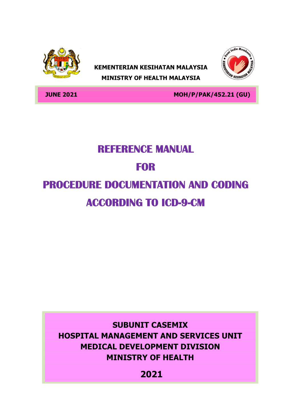 Reference Manual for Procedure Documentation and Coding According to Icd-9-Cm
