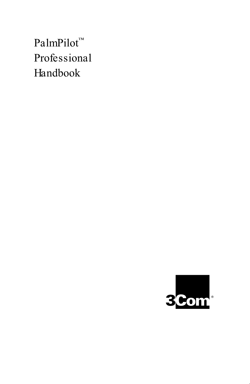 Palmpilot Professional Handbook Contents