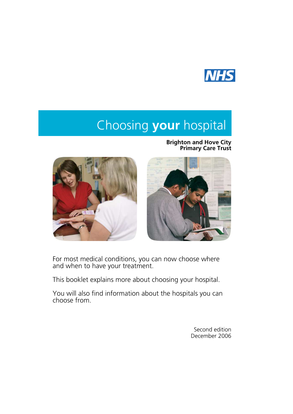 Choosing Your Hospital Booklet