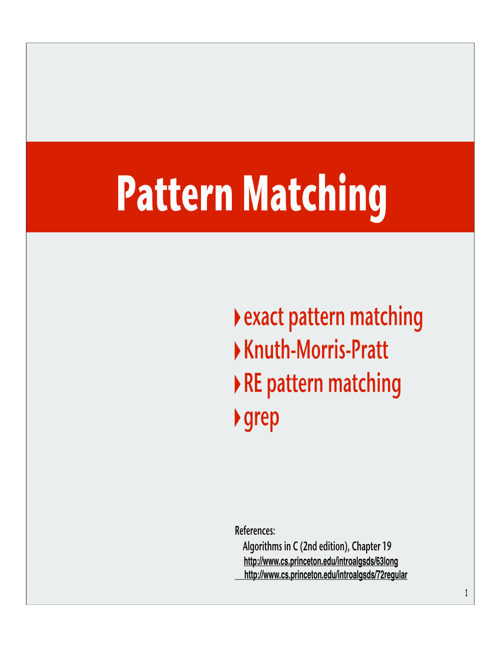 Pattern Matching