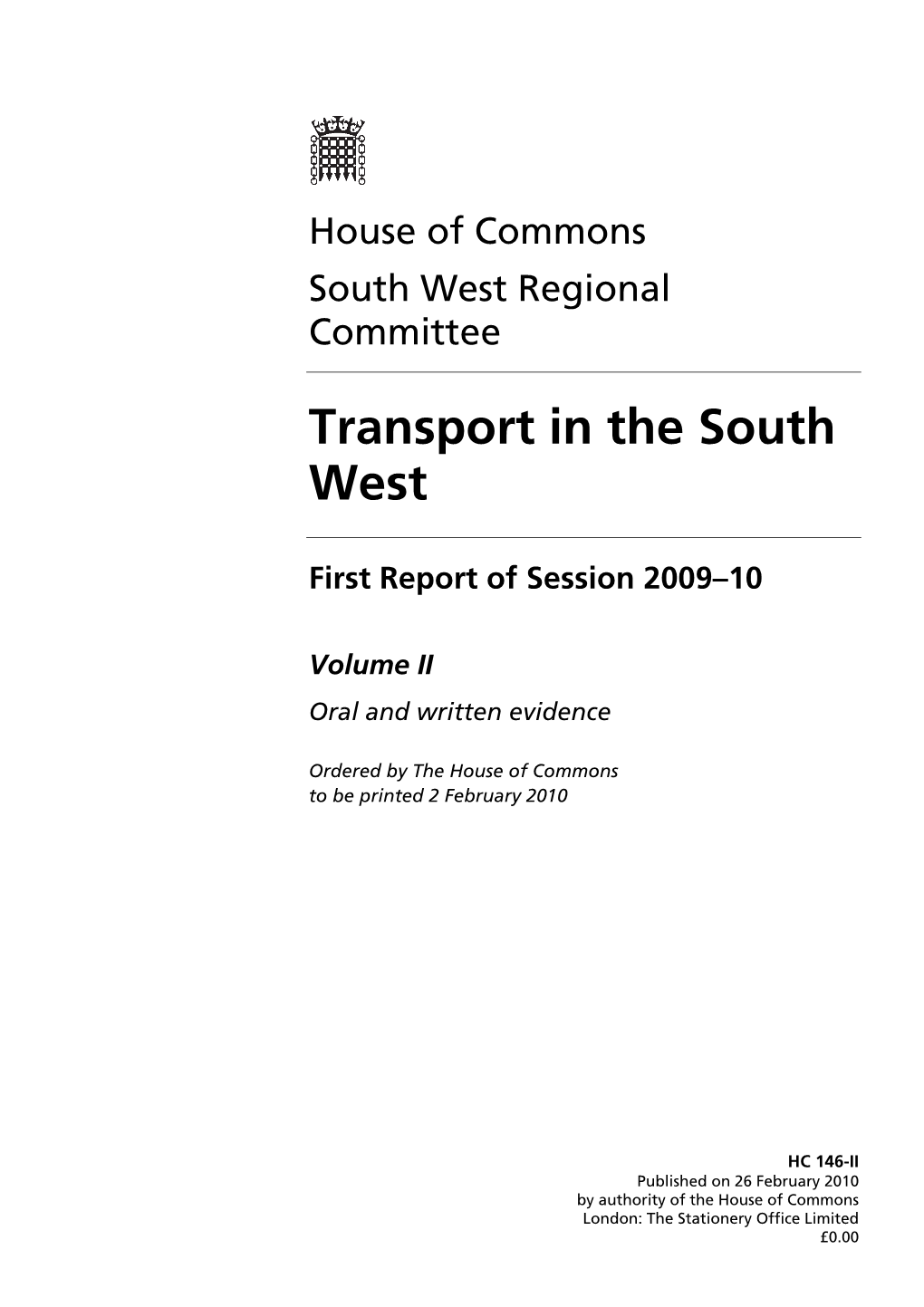 Transport in the South West