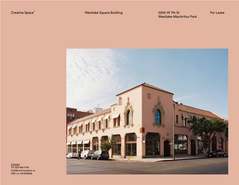 Westlake Square Building 2500 W 7Th St Westlake-Macarthur Park for Lease Creative Space®