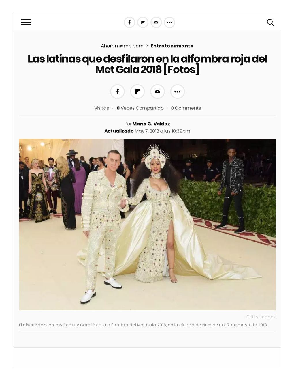 Las Latinas Que Desfilaron En La Alfombra Roja Del Met Gala 2018 [Fotos]