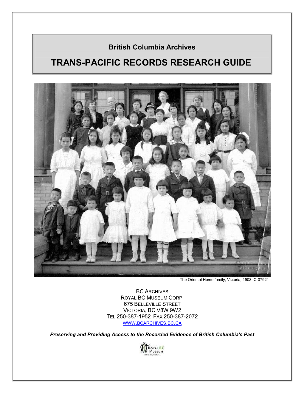 Trans-Pacific Records Research Guide