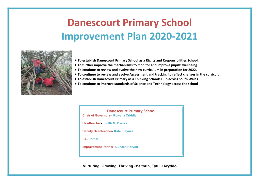 Danescourt Primary School Improvement Plan 2020-21