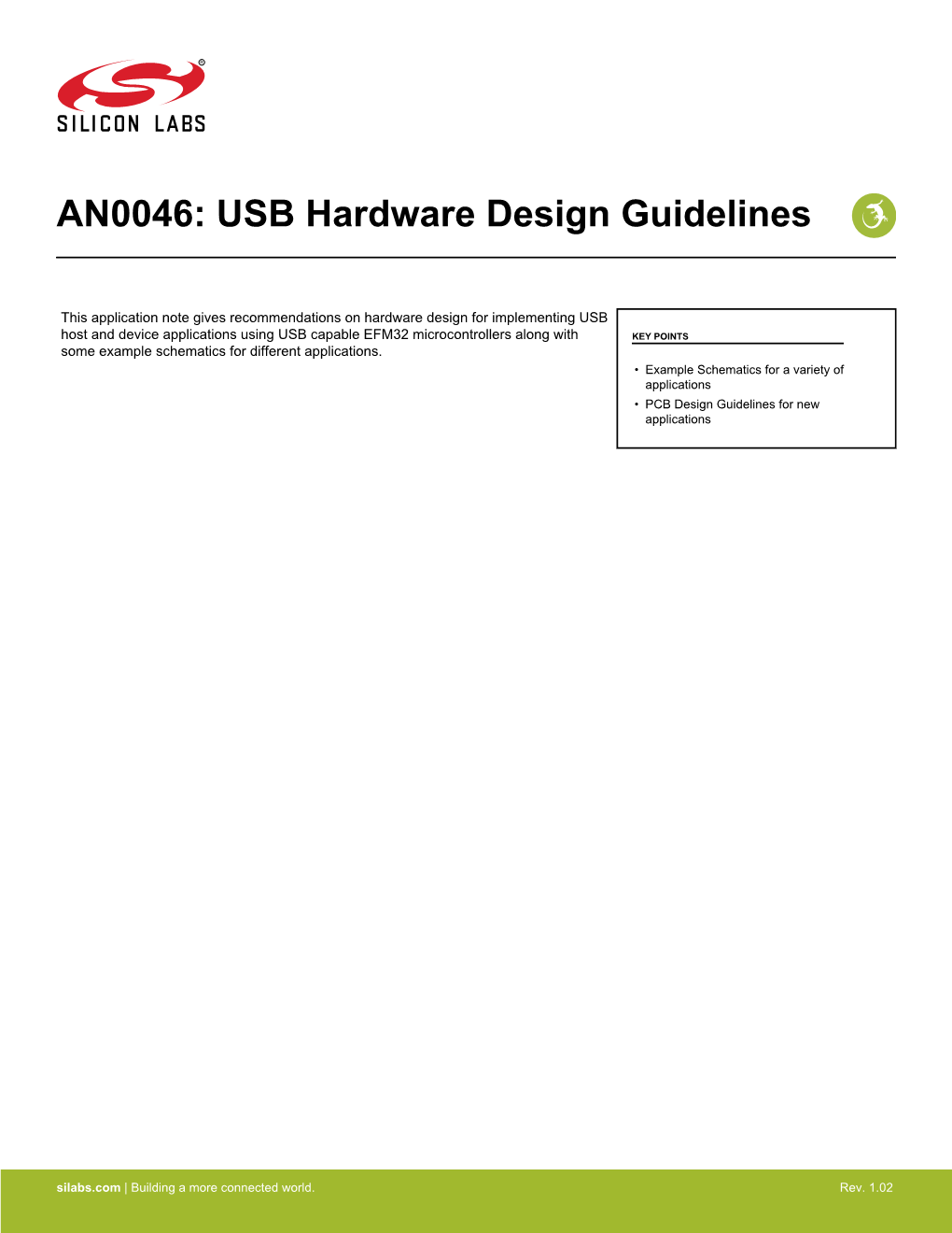 AN0046: USB Hardware Design Guidelines