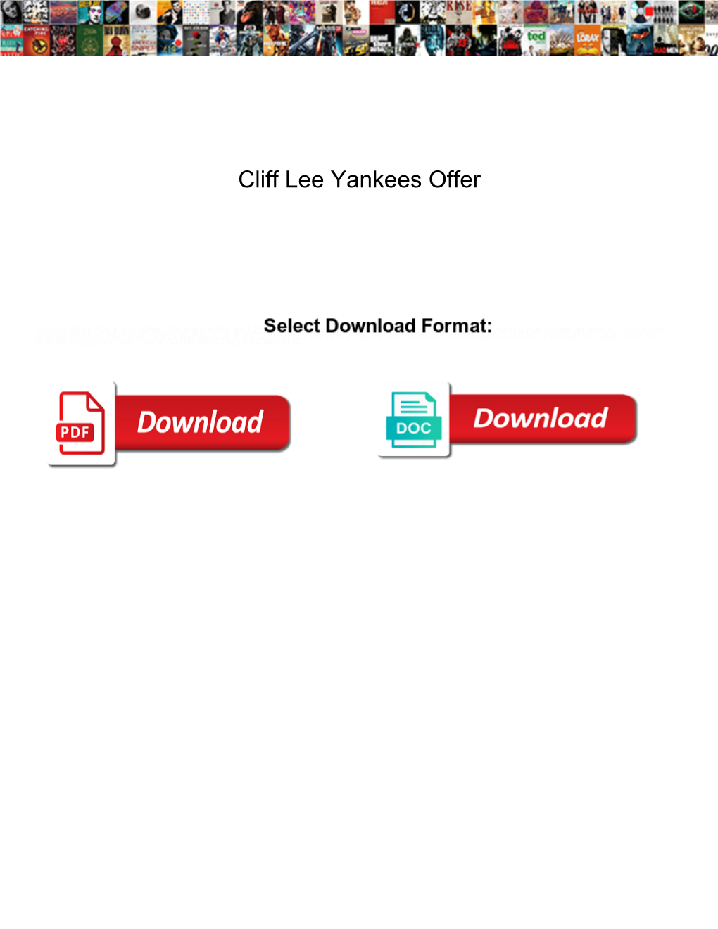 Cliff Lee Yankees Offer