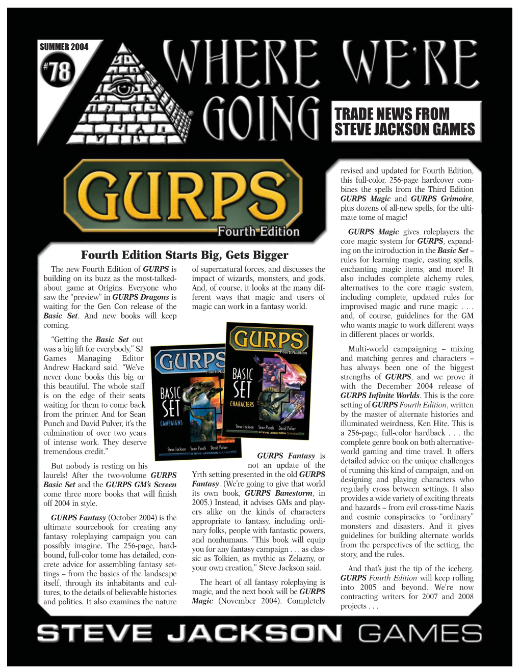 Trade News from Steve Jackson Games