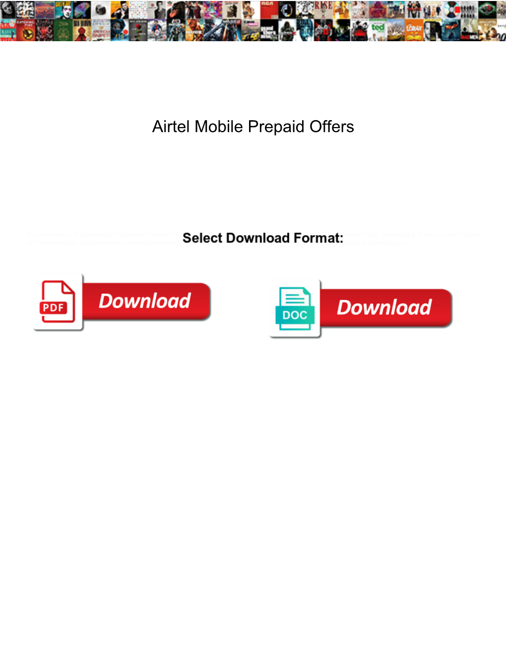 Airtel Mobile Prepaid Offers