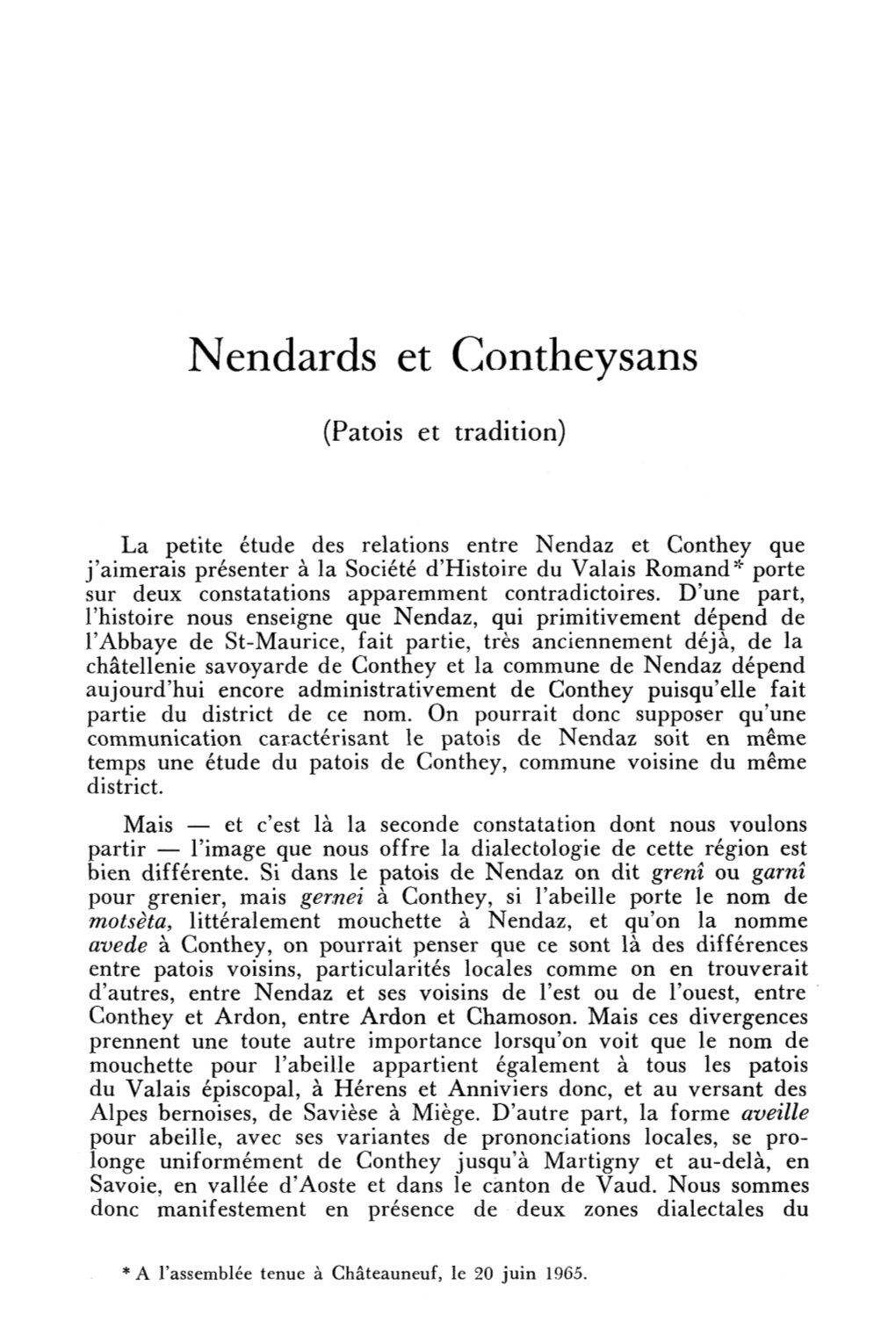 Nendards Et Contheysans