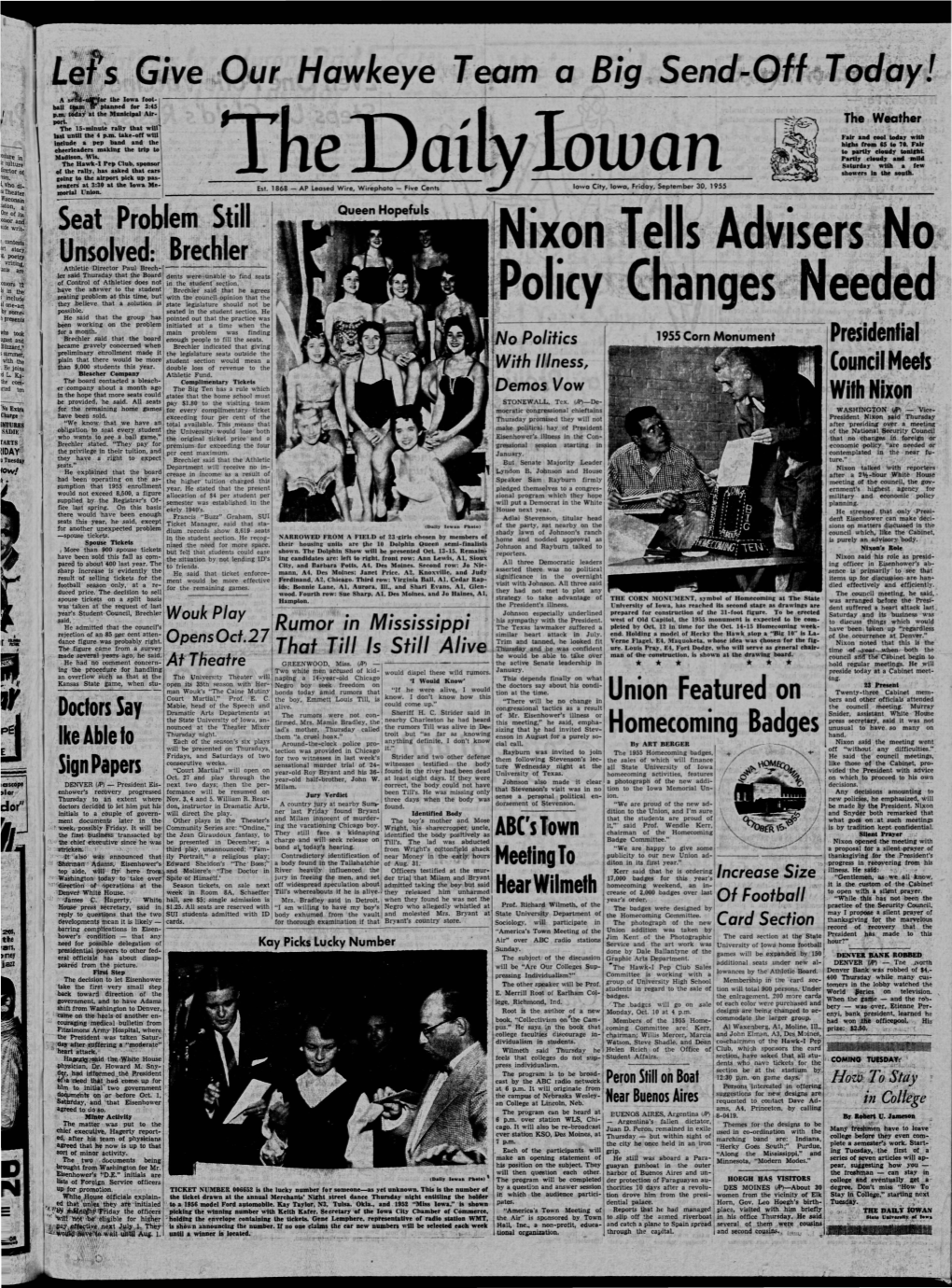 Daily Iowan (Iowa City, Iowa), 1955-09-30