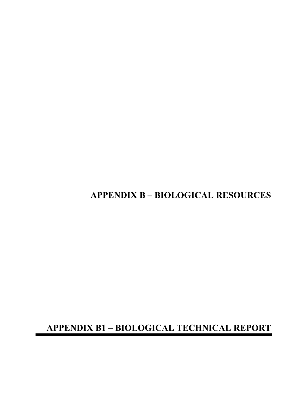 Biological Technical Report