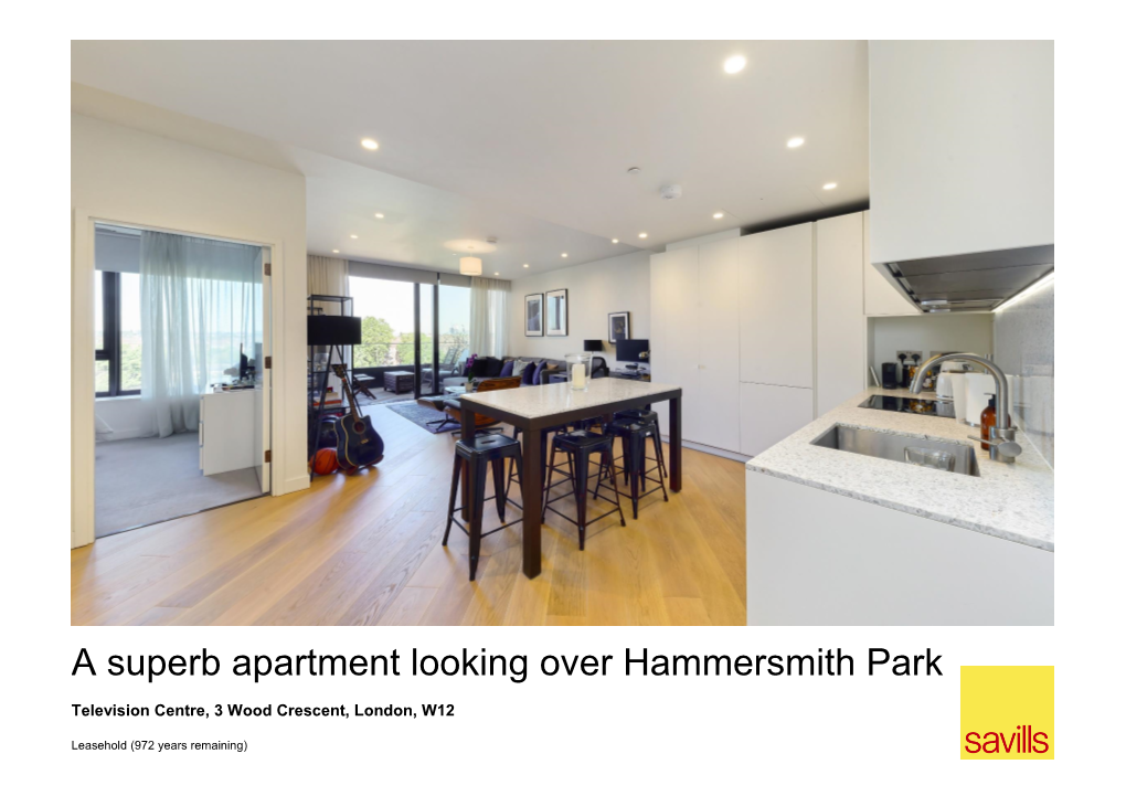 A Superb Apartment Looking Over Hammersmith Park