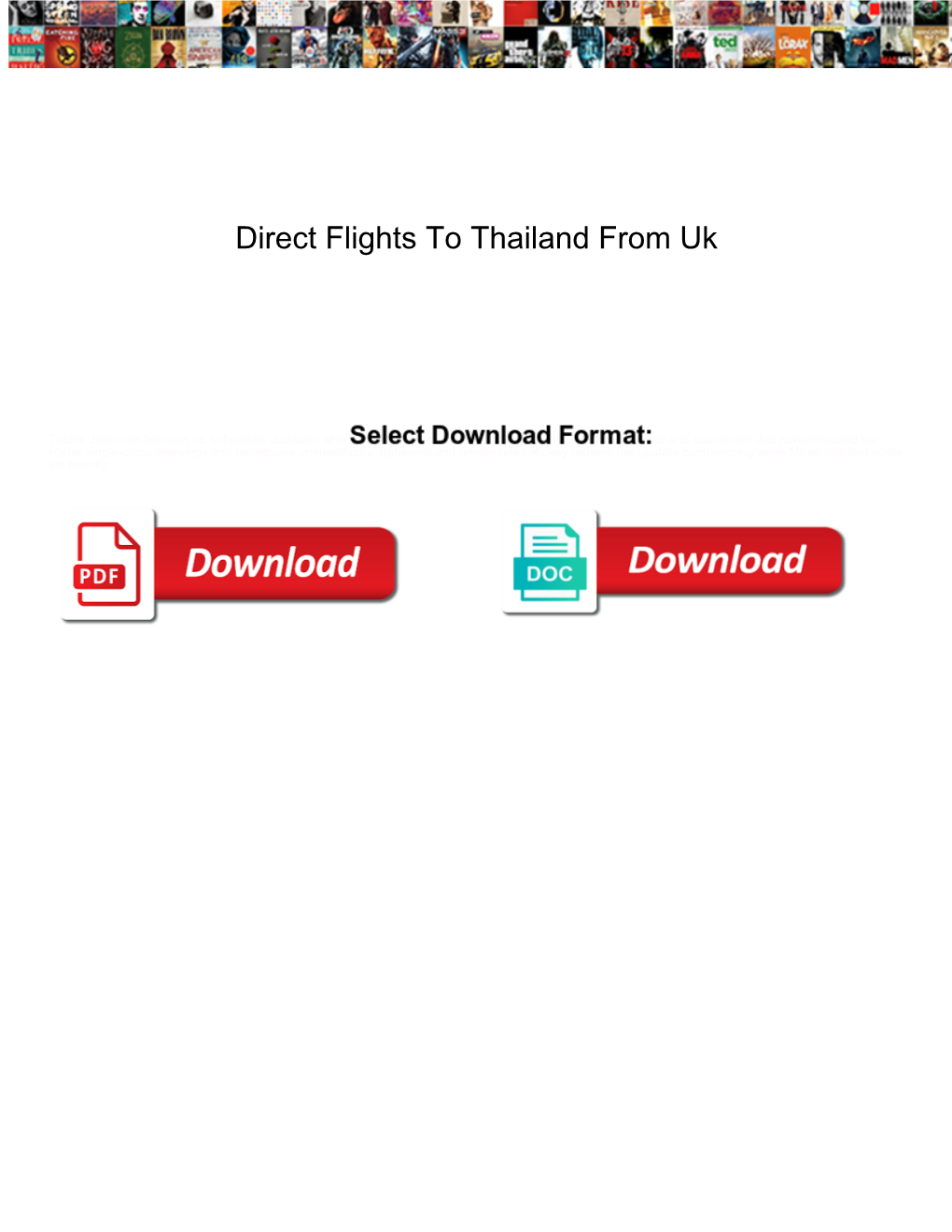 Direct Flights to Thailand from Uk