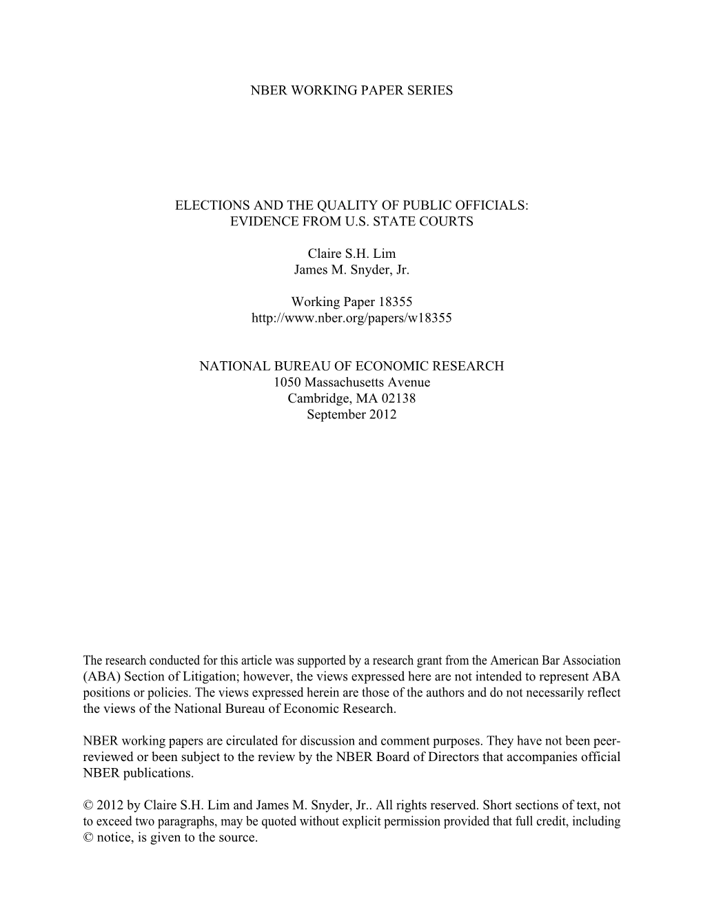 Elections and the Quality of Public Officials: Evidence from U.S. State Courts