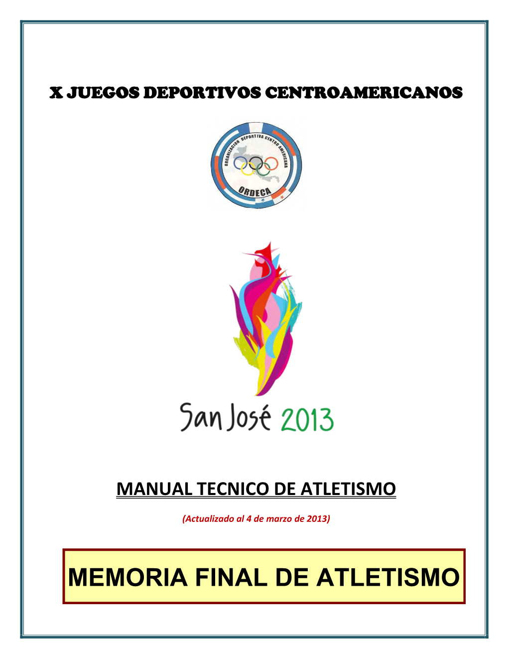 Memoria Final De Atletismo