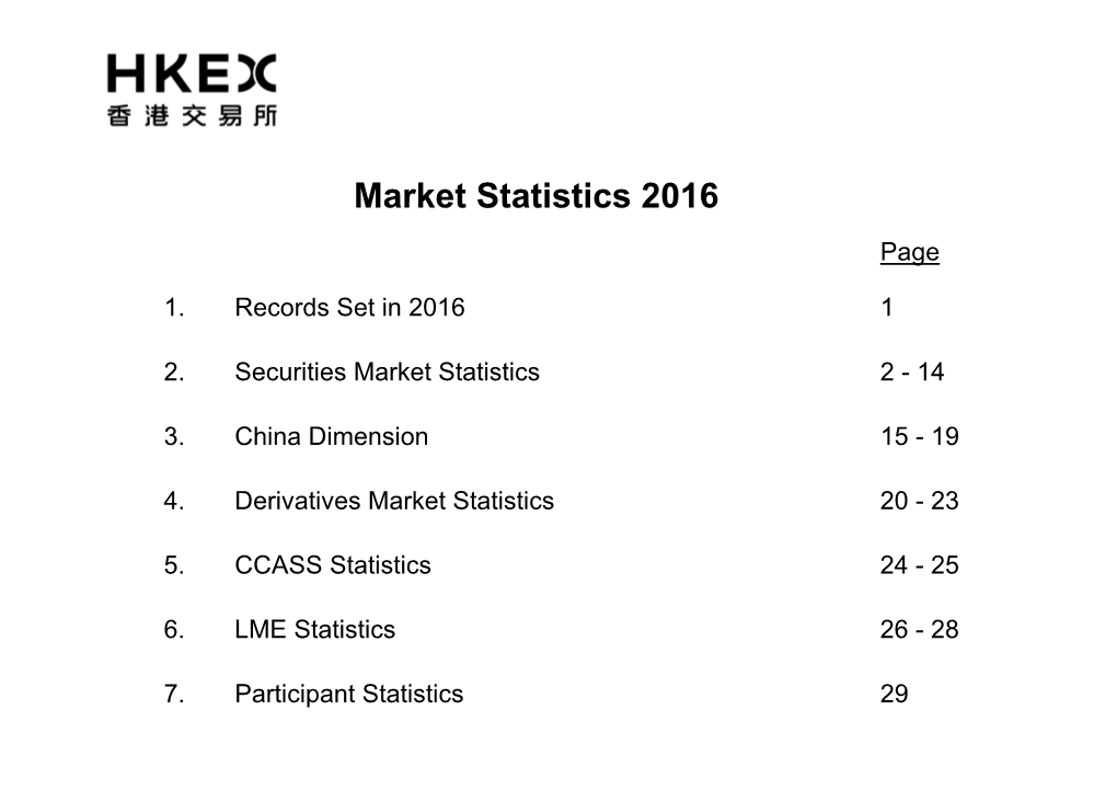 Market Statistics 2016 Page