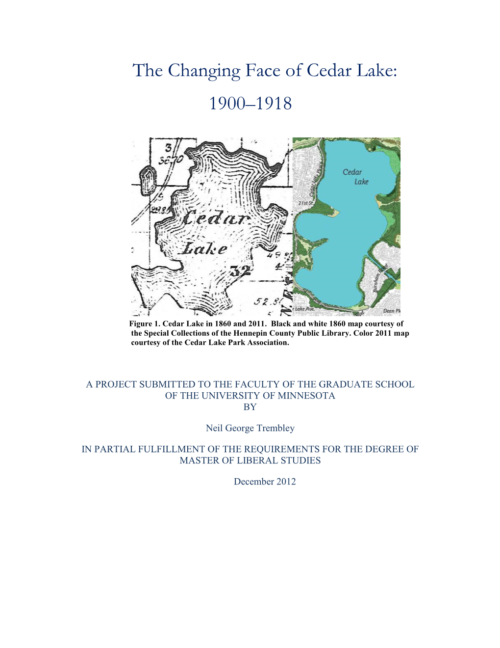 The Changing Face of Cedar Lake: 1900–1918