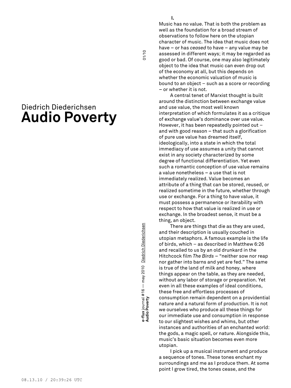 Audio Poverty