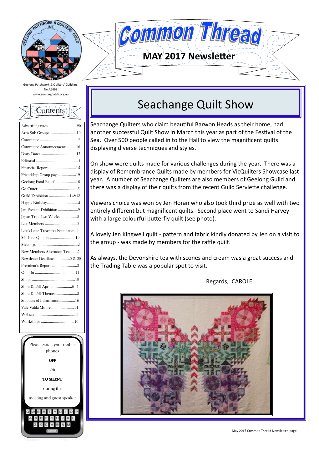 Seachange Quilt Show