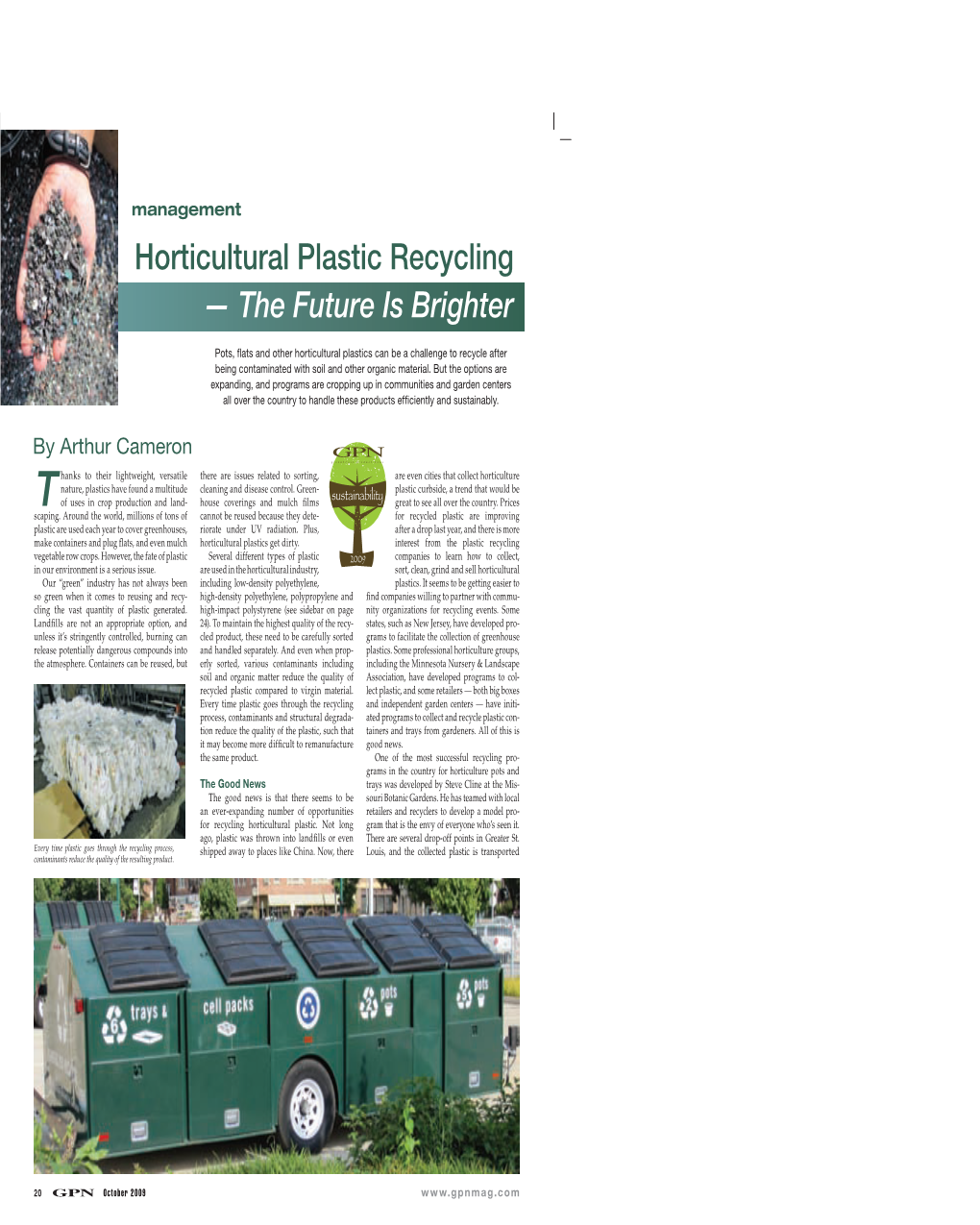 Horticultural Plastic Recycling — the Future Is Brighter