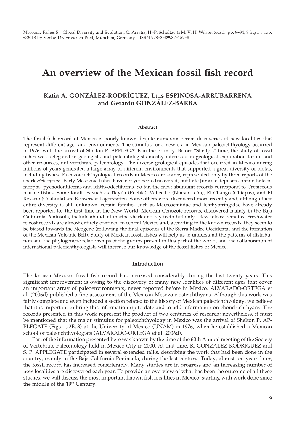 An Overview of the Mexican Fossil Fish Record