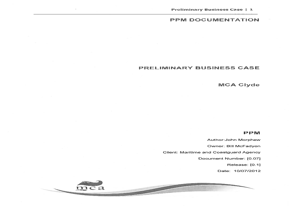 Ppm Documentation Preliminary Business Case