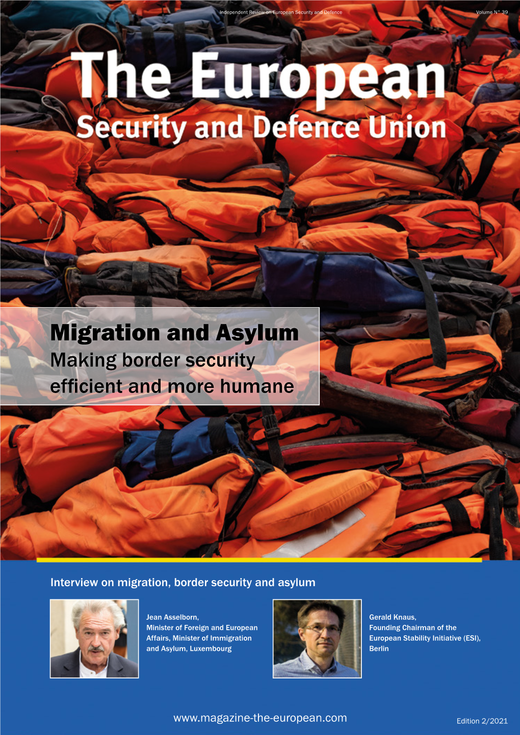 Migration and Asylum Making Border Security Efficient and More Humane