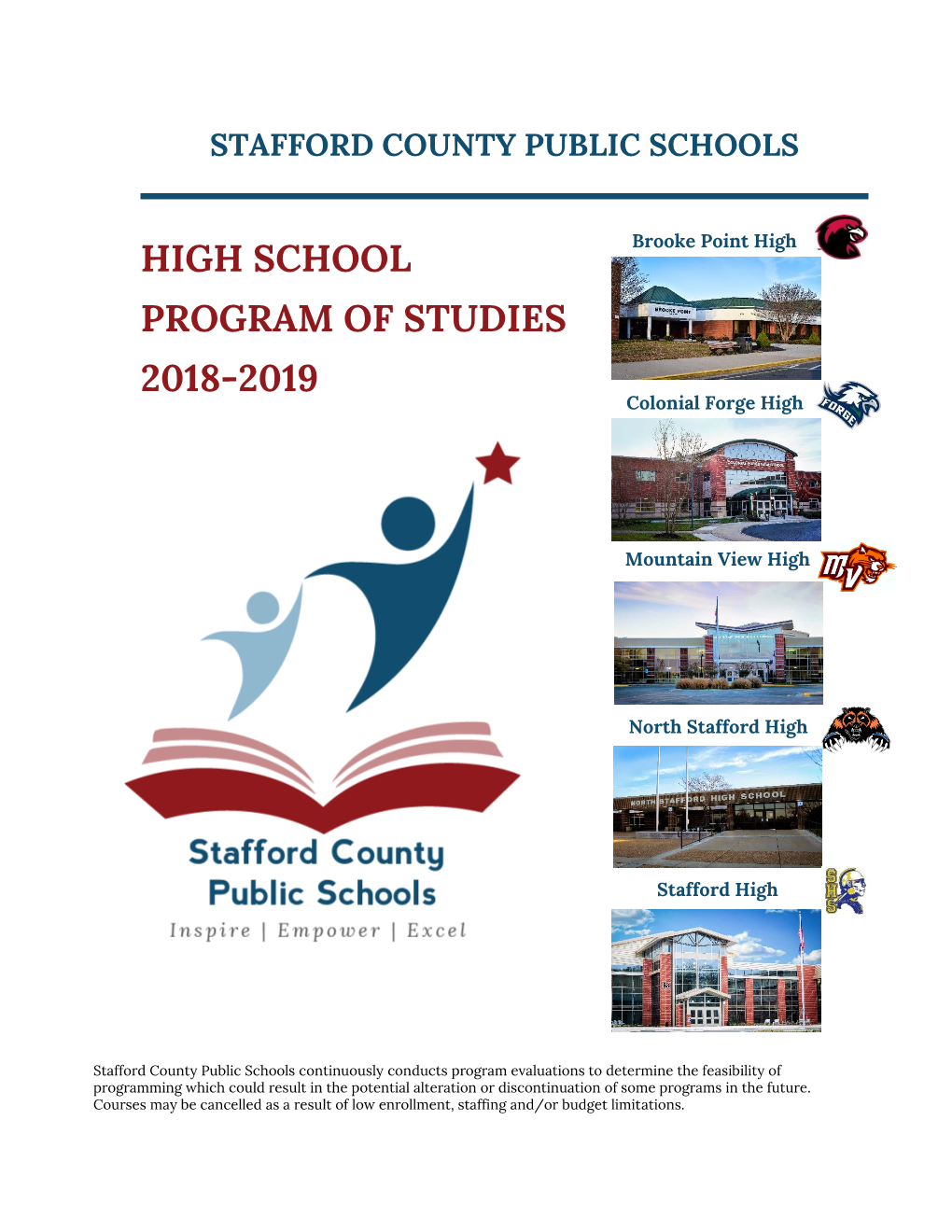 High School Program of Studies 2018-2019
