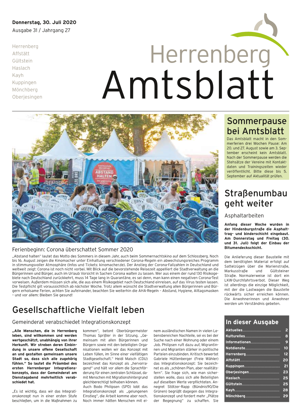 Gesellschaftliche Vielfalt Leben Bei Amtsblatt Straßenumbau Geht Weiter