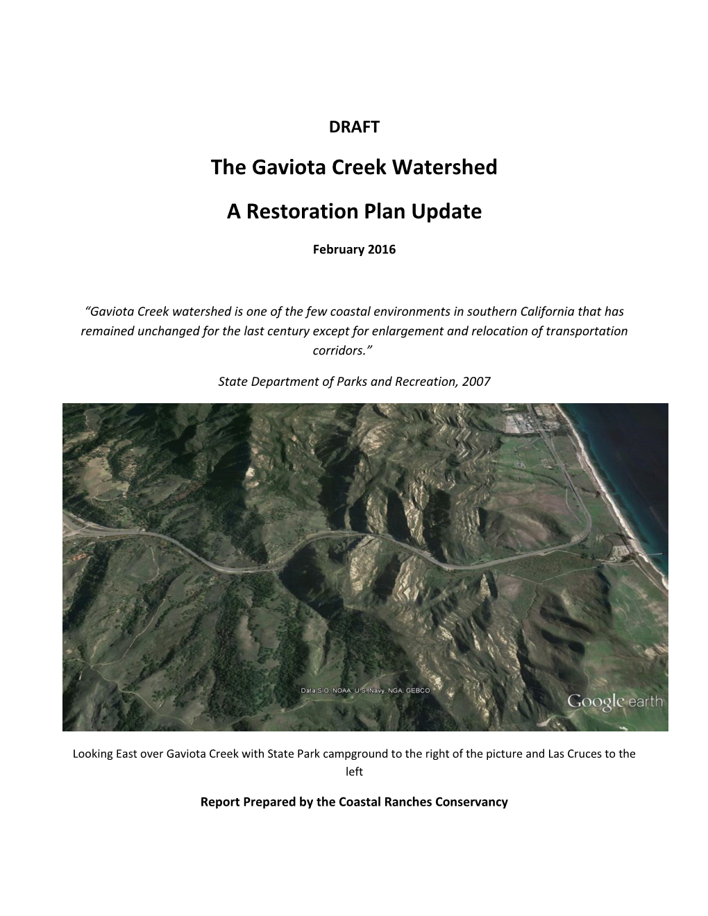 The Gaviota Creek Watershed a Restoration Plan Update
