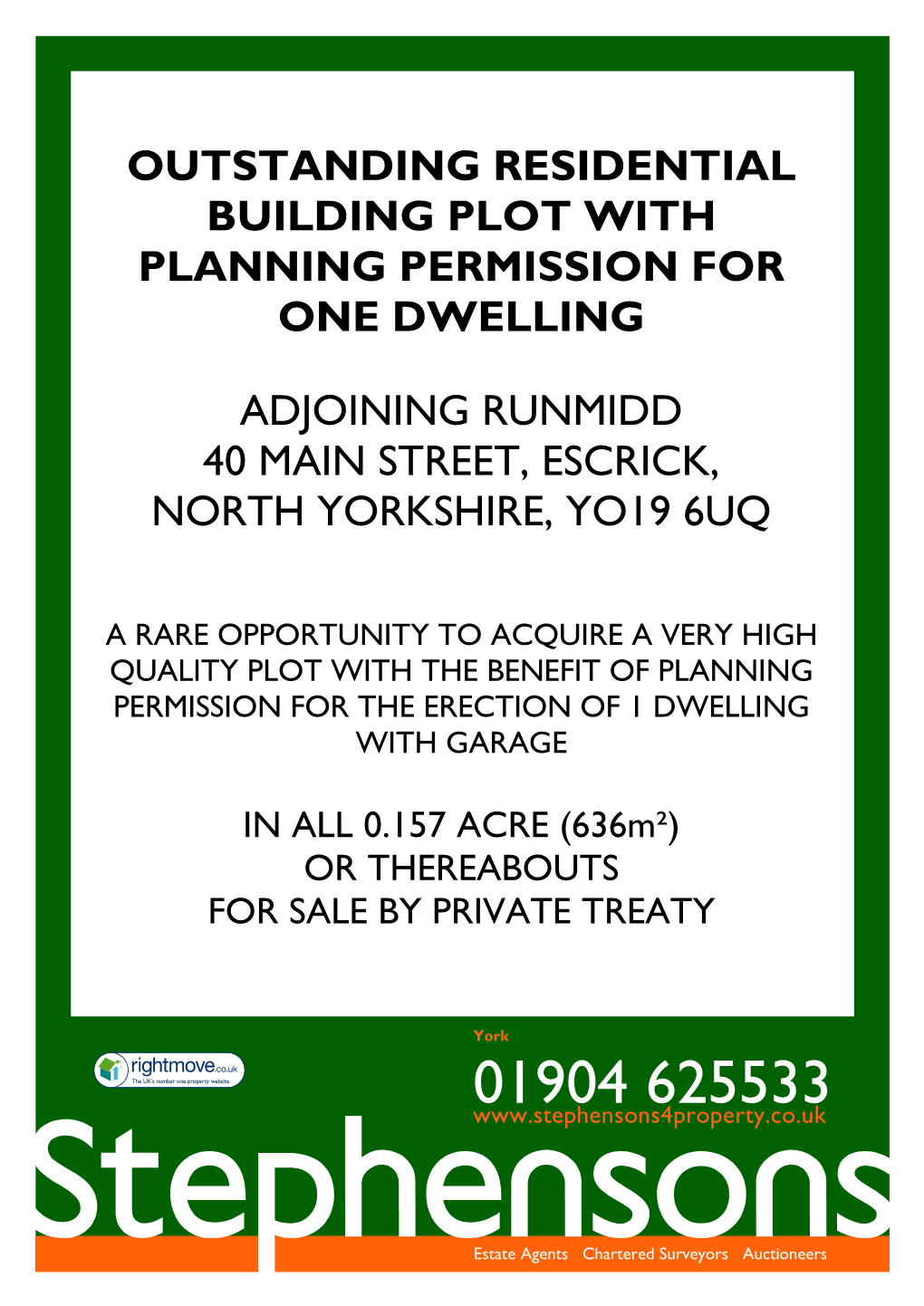 Outstanding Residential Building Plot with Planning Permission for One Dwelling