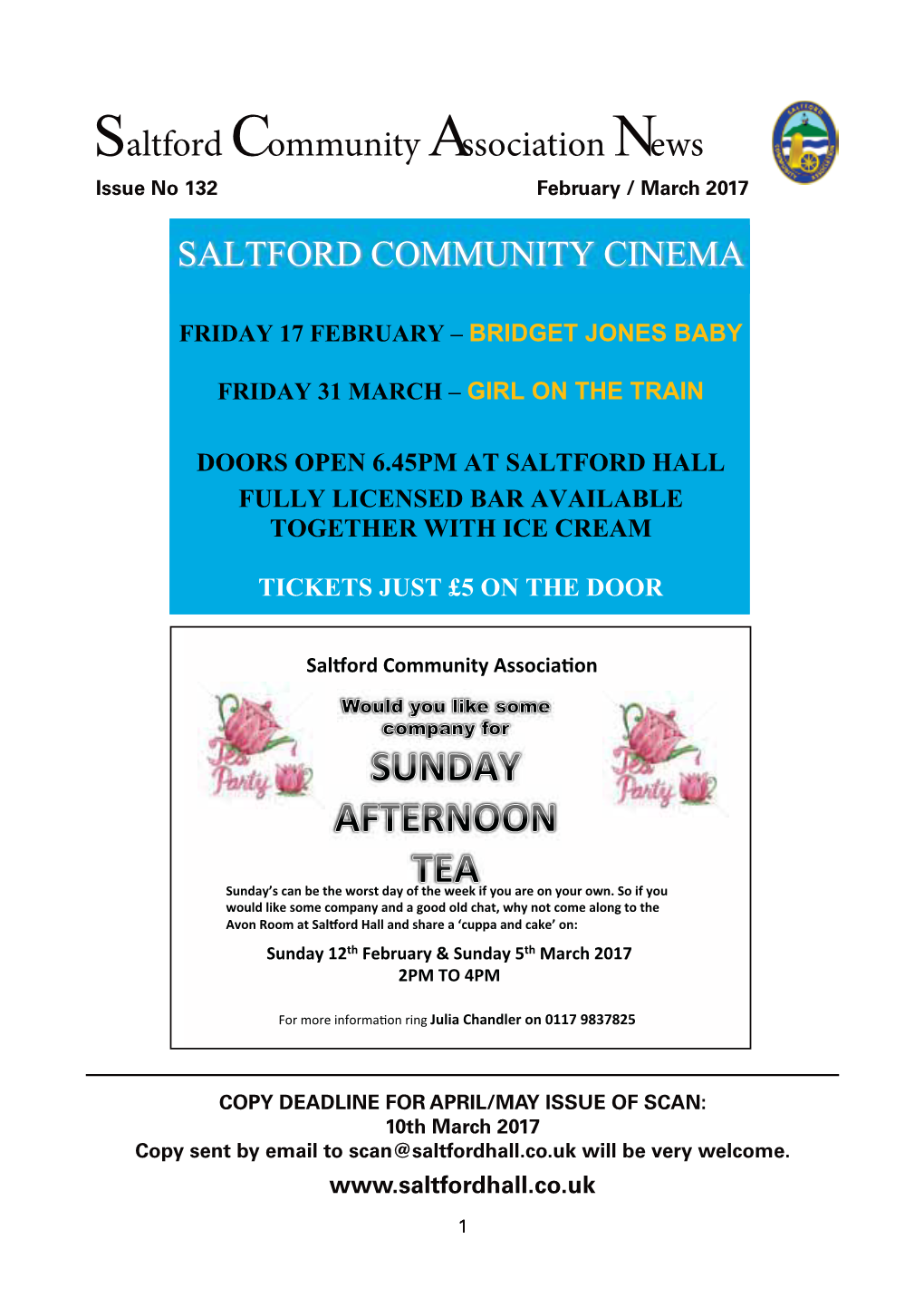 Saltford Community Association News Issue No 132 February / March 2017