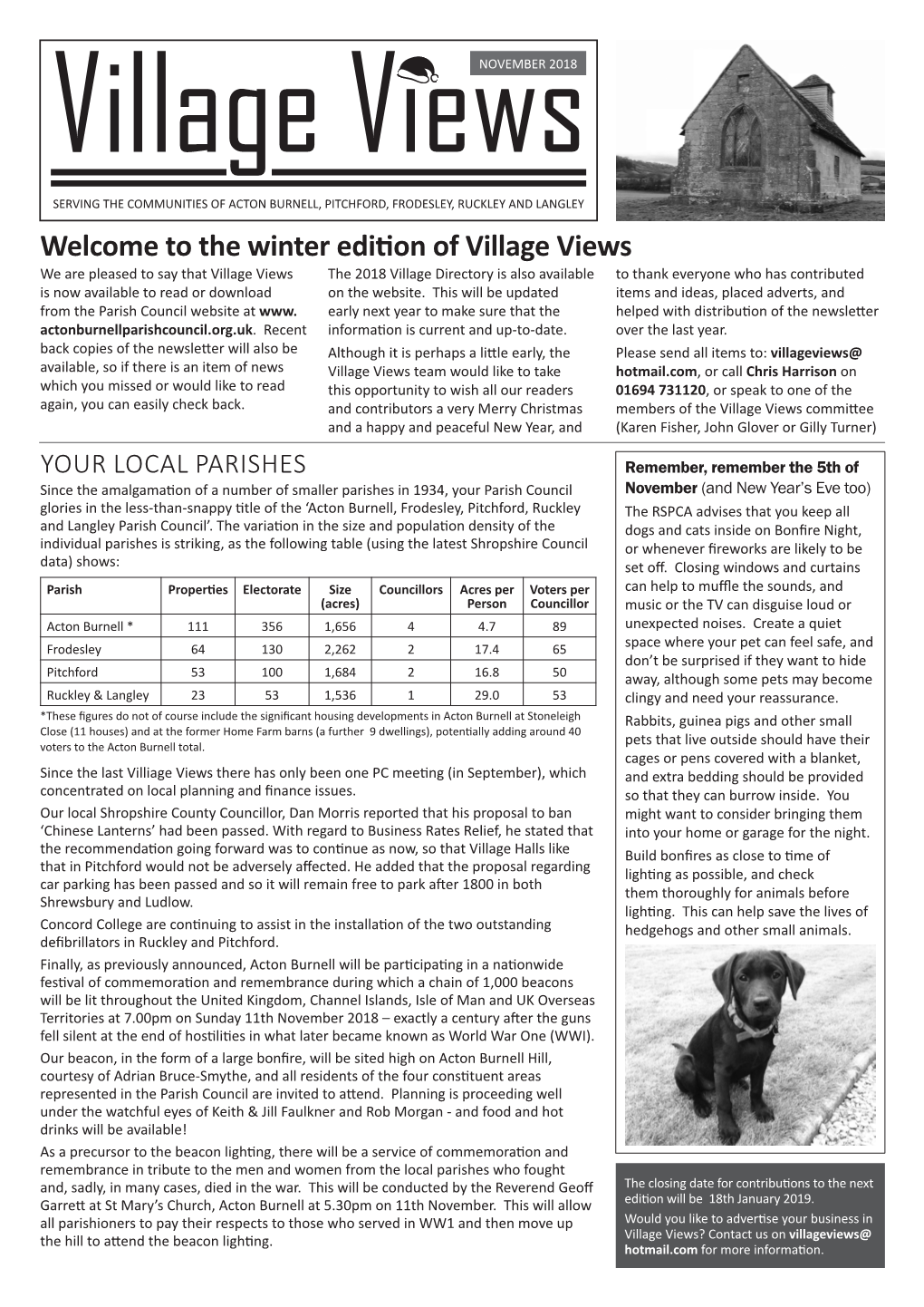 The Winter Edition of Village Views