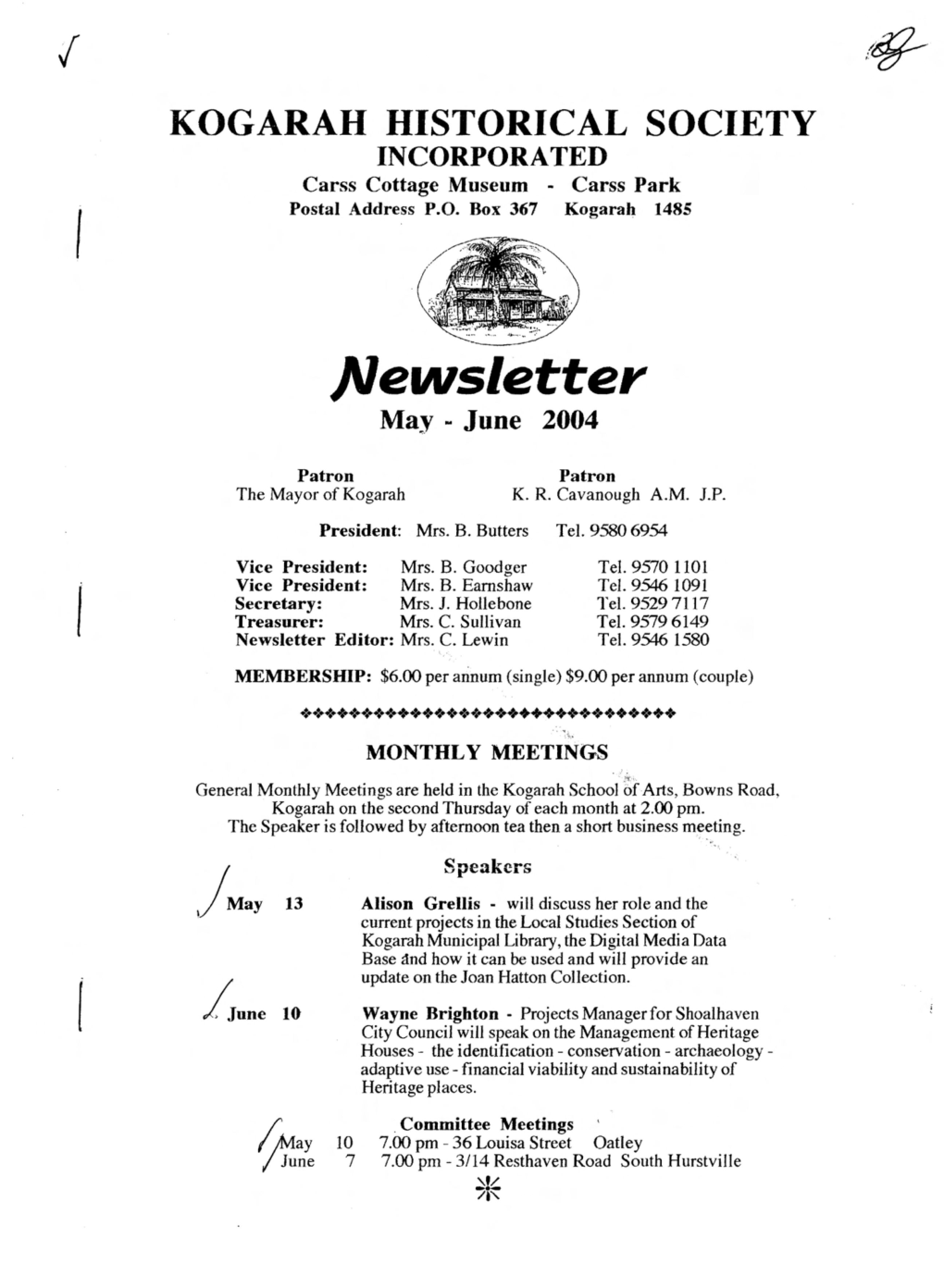 Newsletter May - June 2004