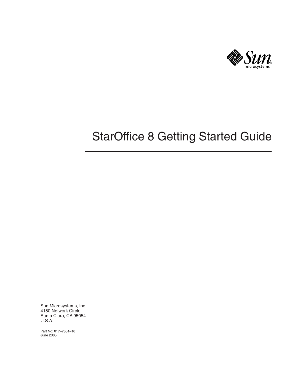 Staroffice 8 Getting Started Guide