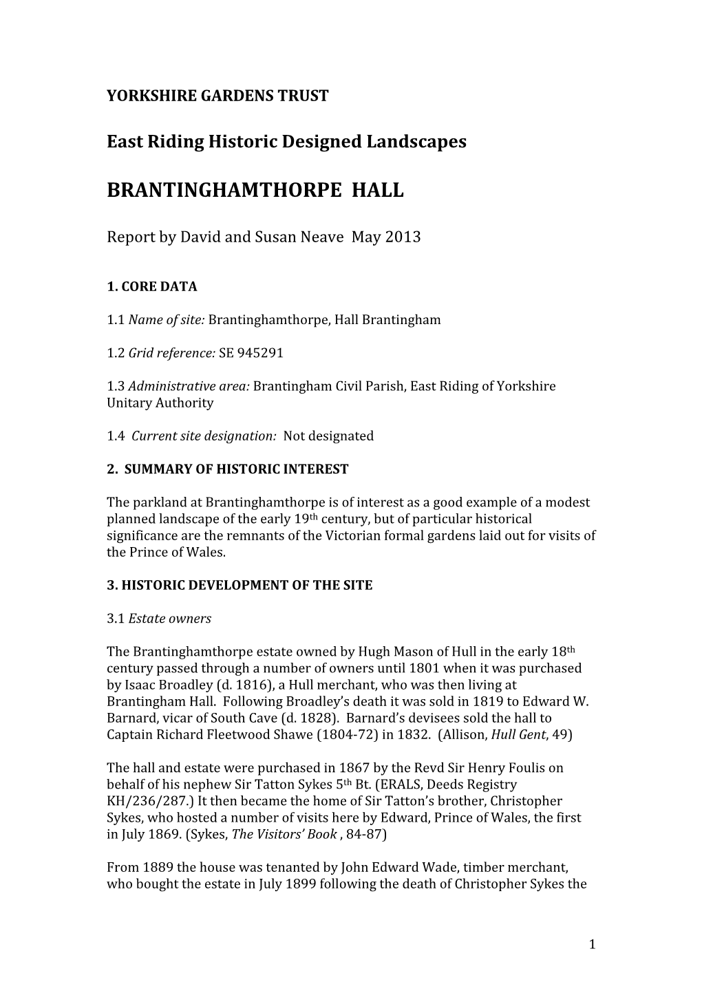 Brantinghamthorpe Hall