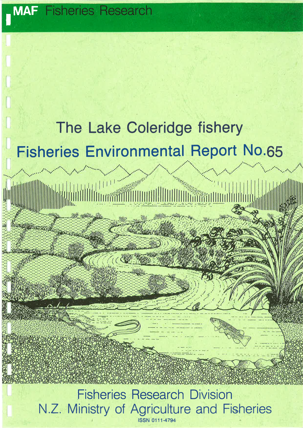 The Lake Coleridge Fishery Fisheries Environmental Report No.65
