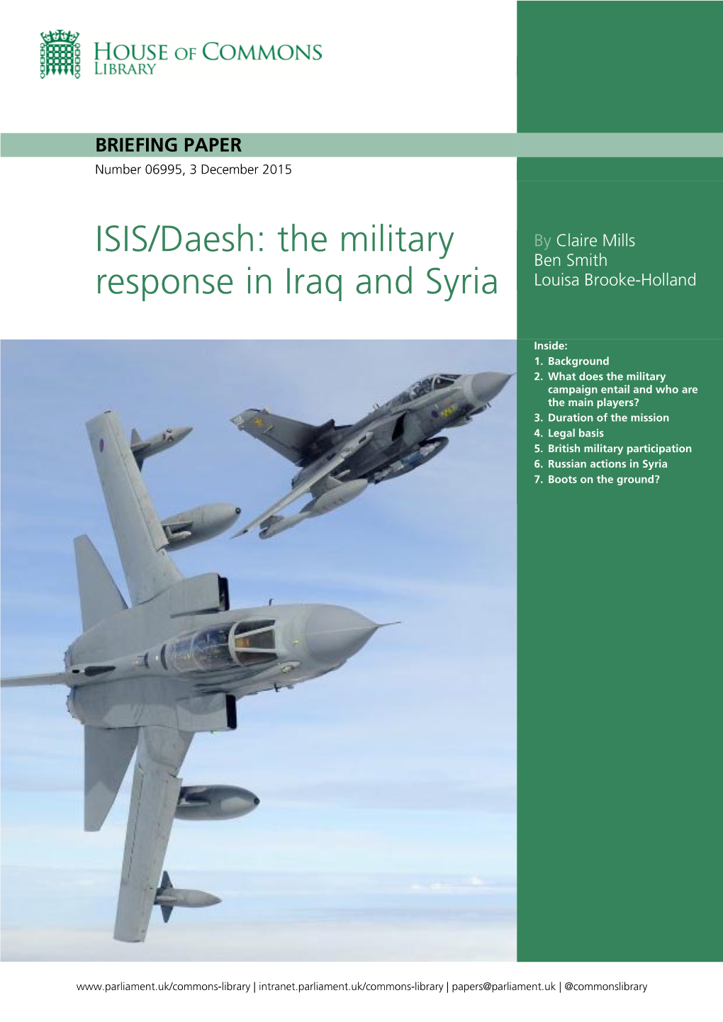 ISIS/Daesh: the Military Response in Iraq and Syria