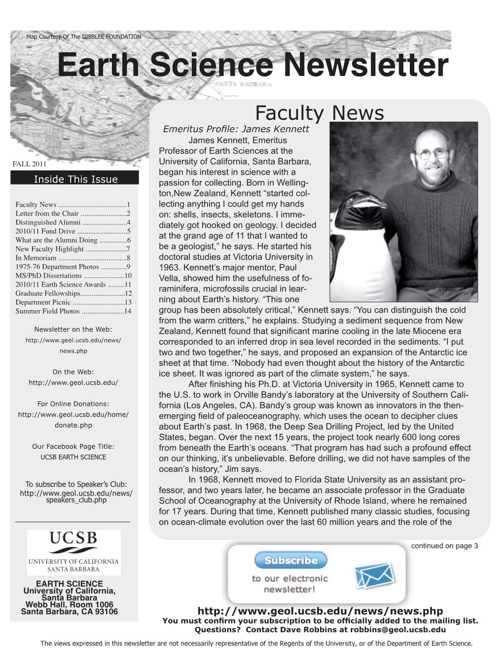 Fall 2011 Newsletter (Pdf)