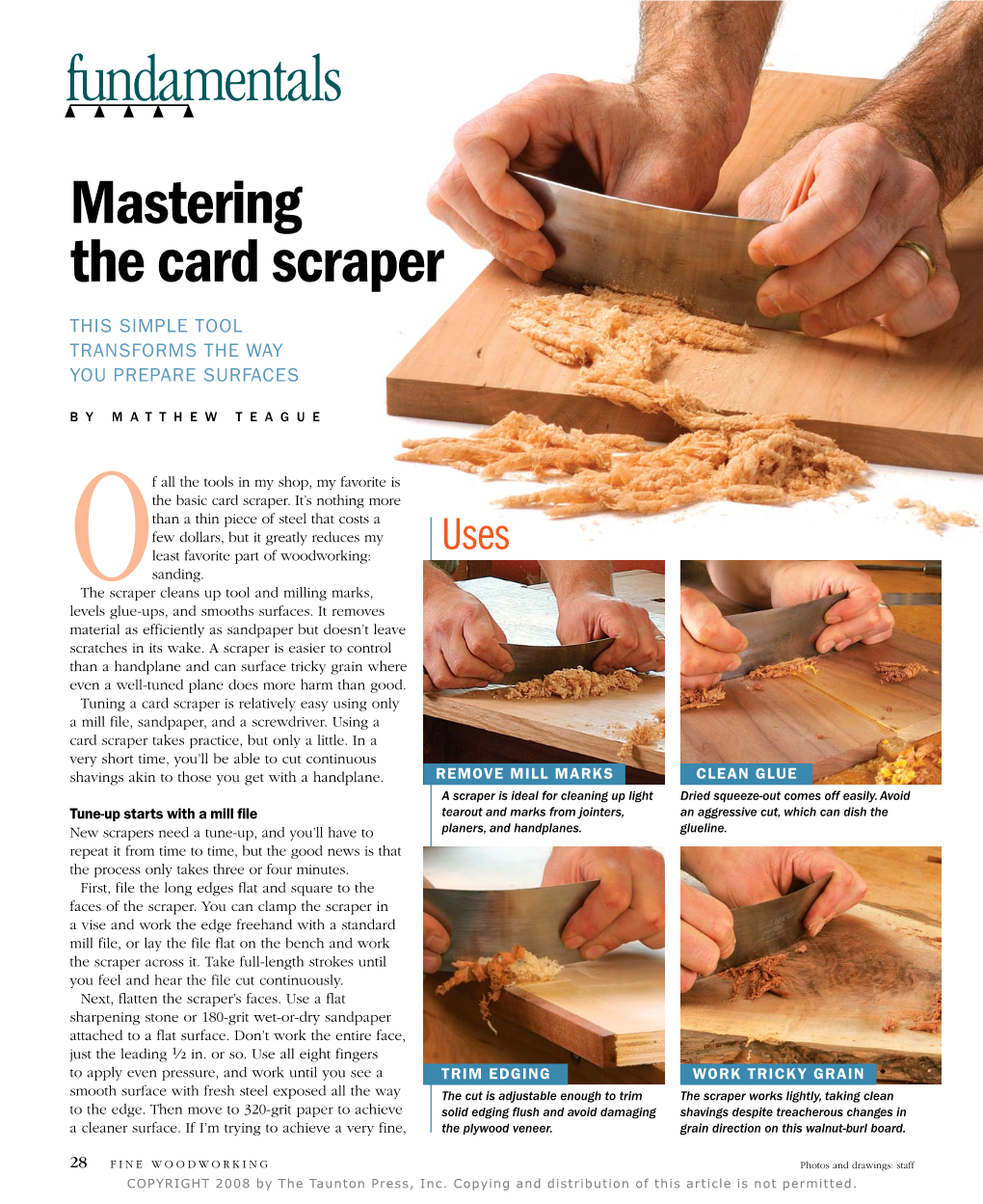 Mastering the Card Scraper