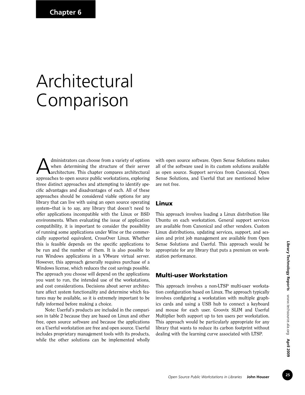 Architectural Comparison