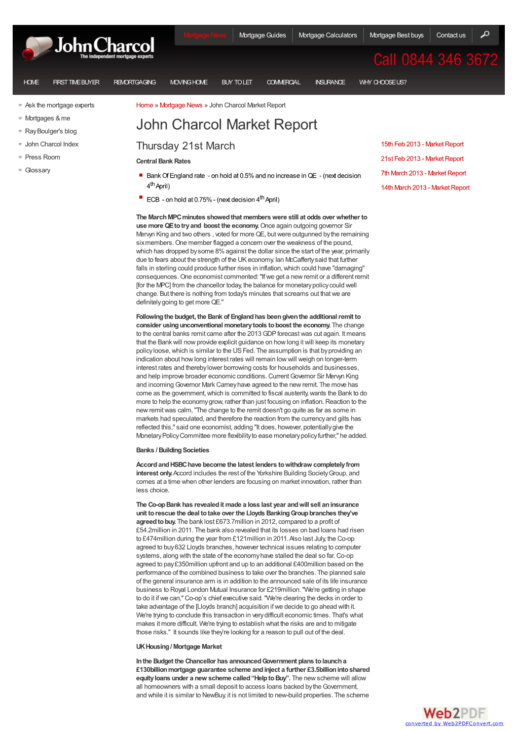 John Charcol Market Report