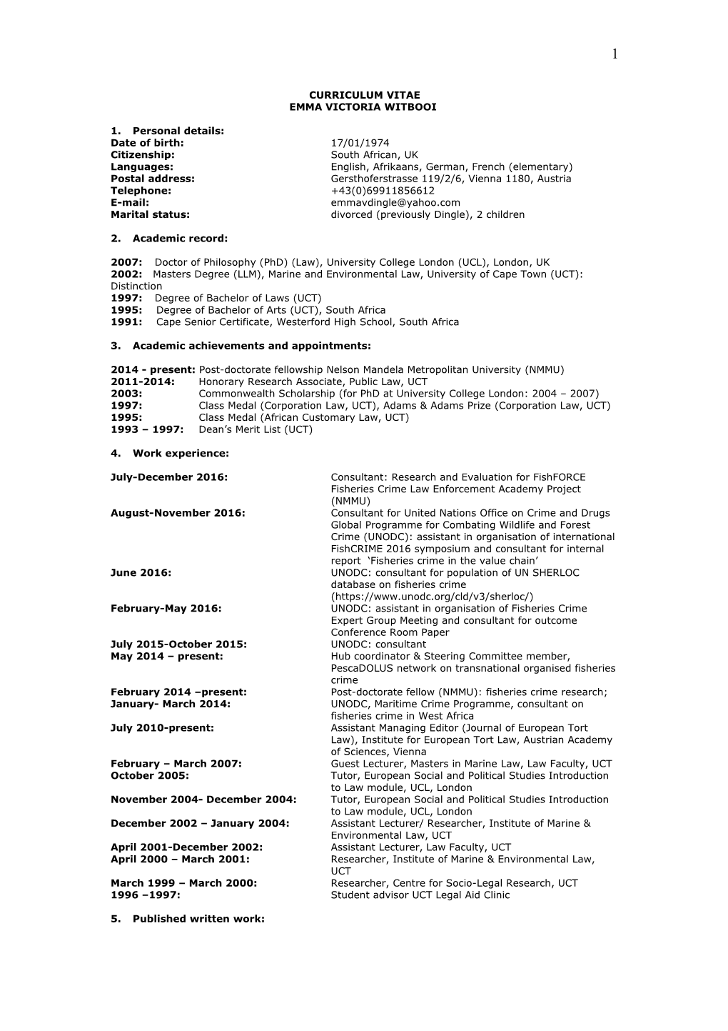 Curriculum Vitae s400