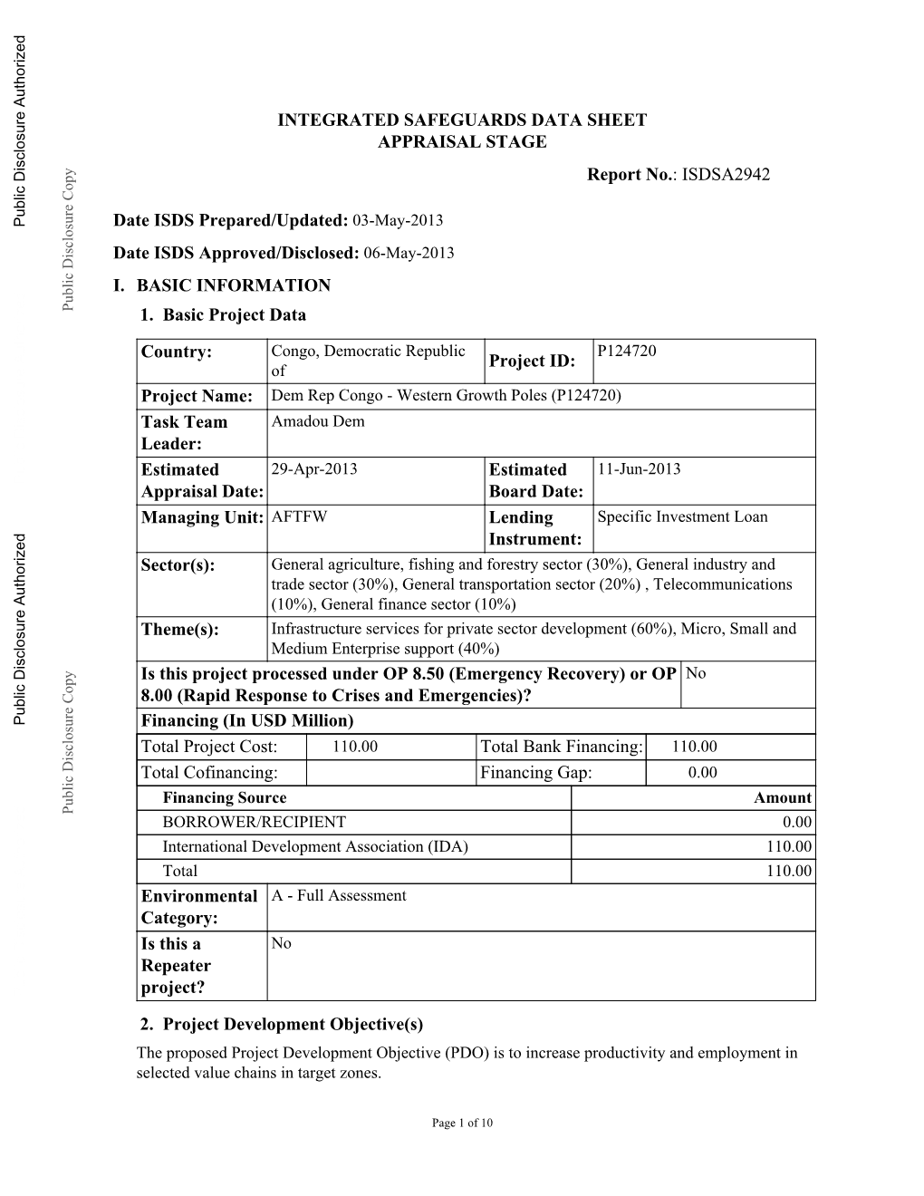 World Bank Document