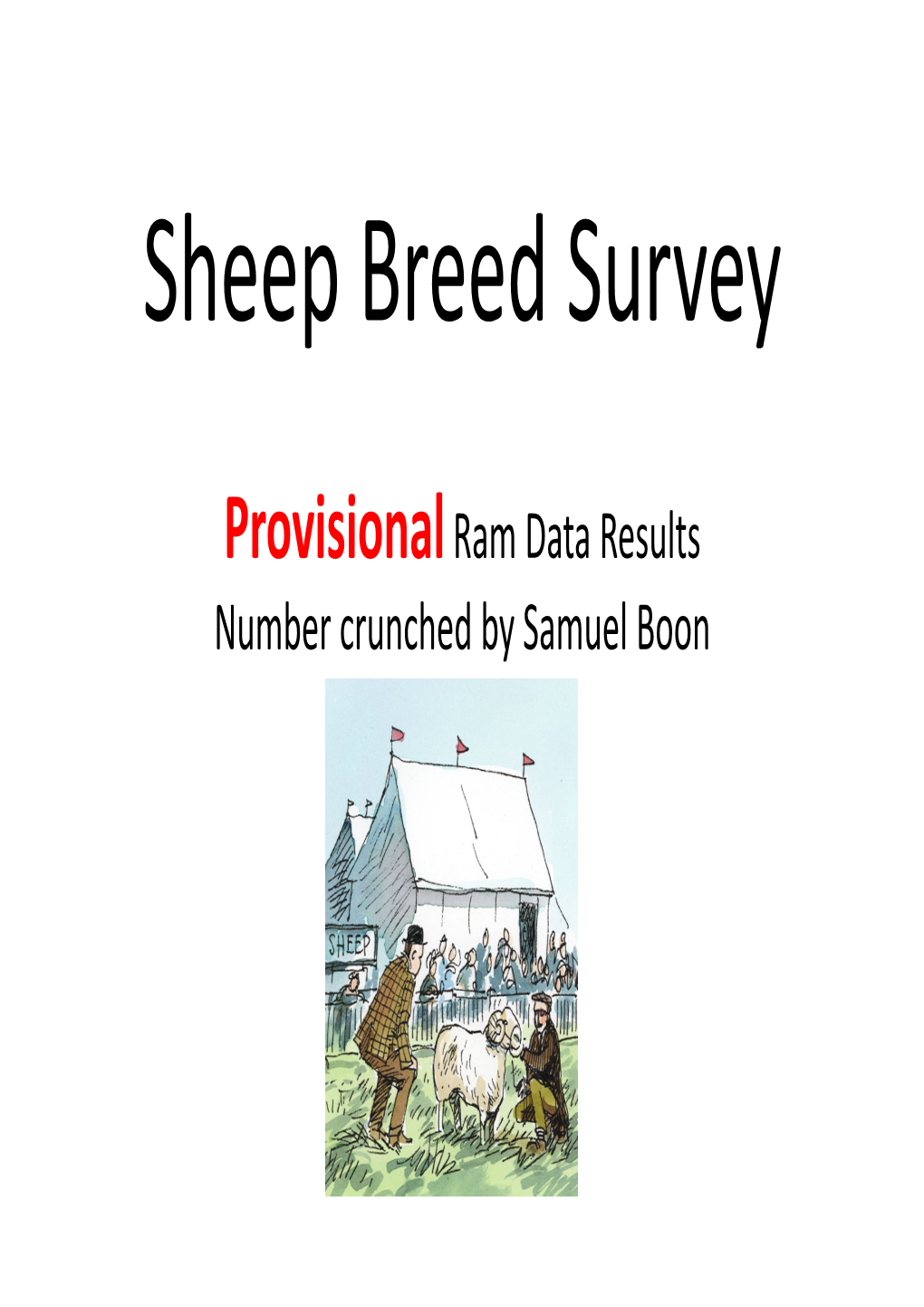 Sheep Breeds Survey: Samuel Boon