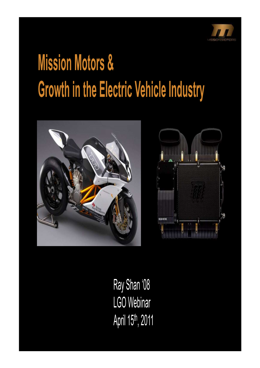 Mission Motors & Growth in the Electric Vehicle Industry