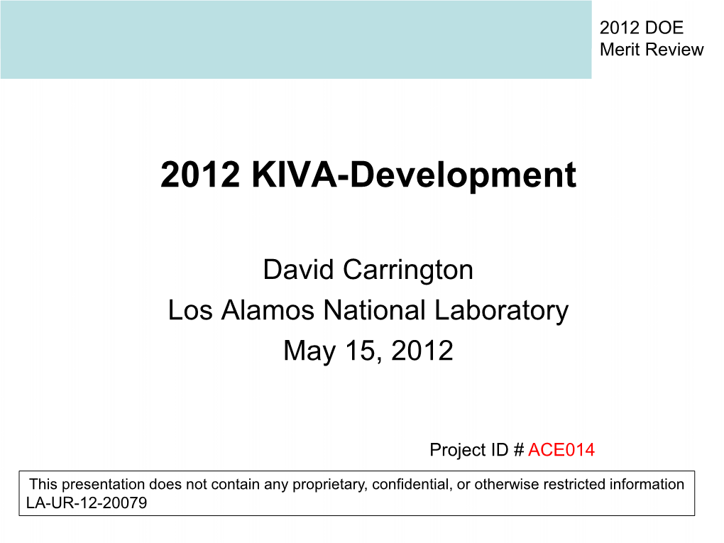 2012 KIVA-Development