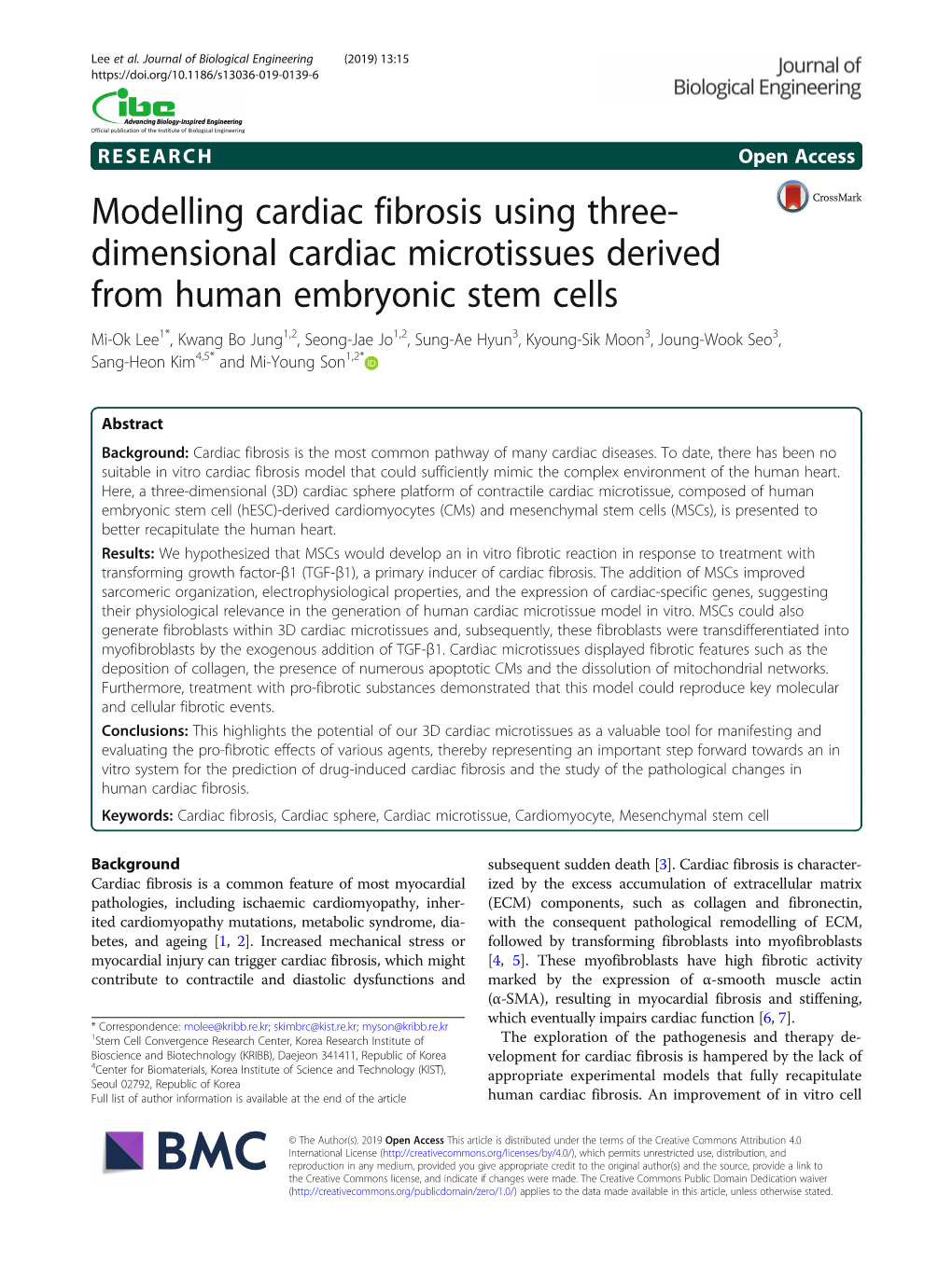 Modelling Cardiac Fibrosis Using Three-Dimensional Cardiac